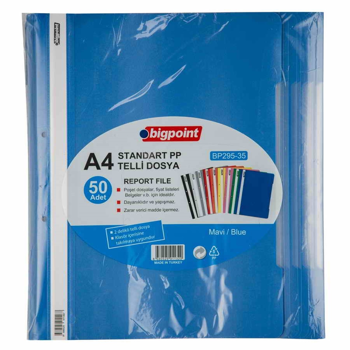Bigpoint Bp295-35 Telli Dosya Mavi 50Li Paket