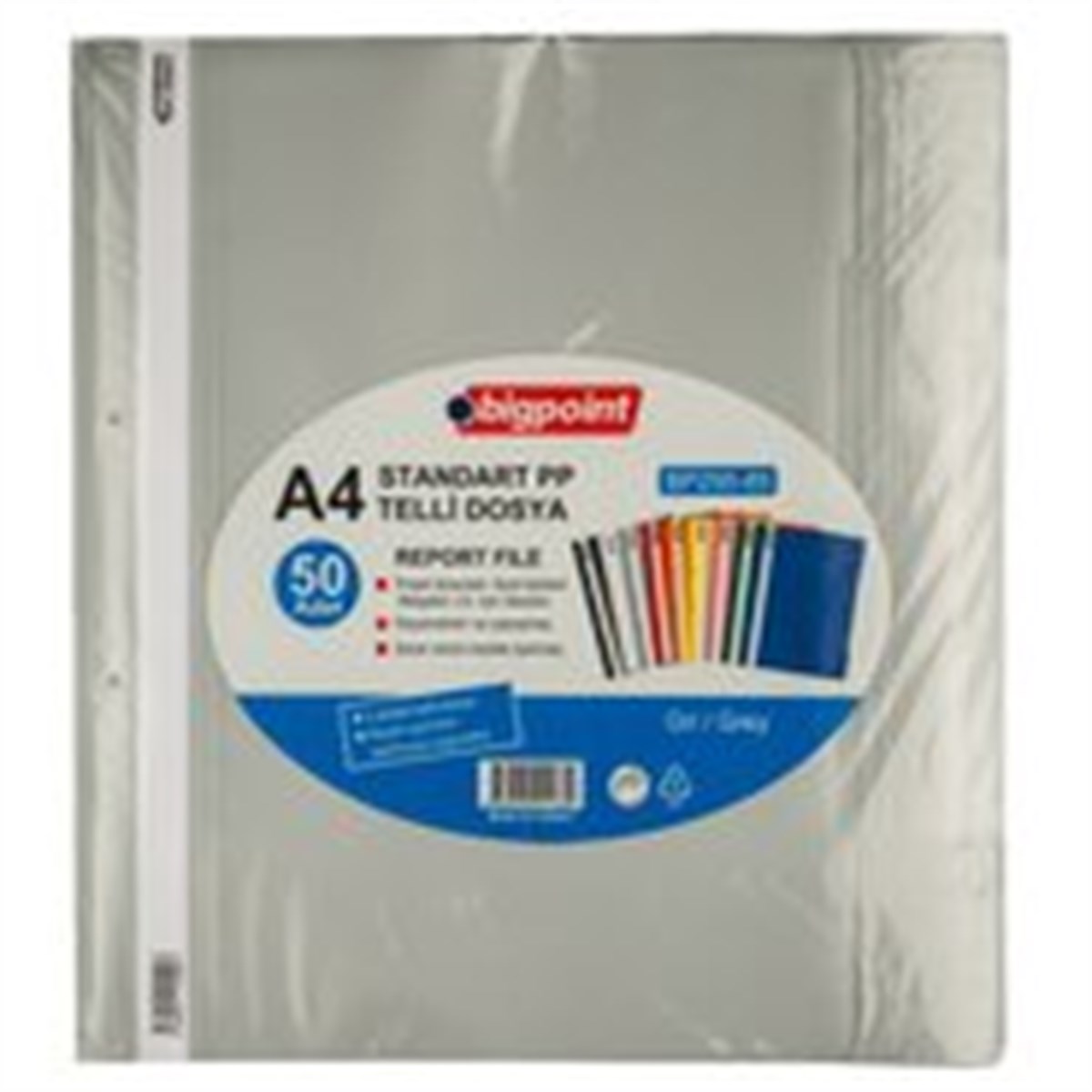 Bigpoint Bp295-85 Telli Dosya 50Li Paket Gri