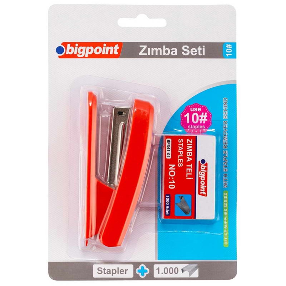 Bigpoint BP306-25 Zımba Makinesi Seti No:10 Kırmızı