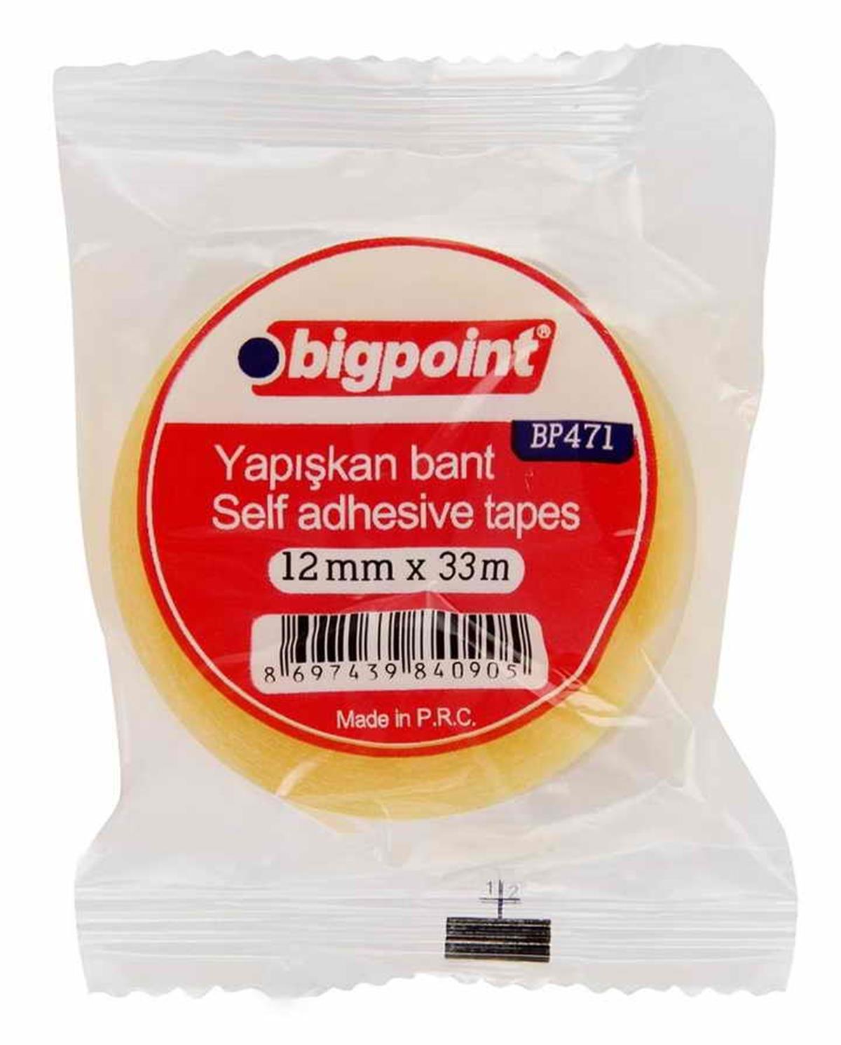 Bigpoint BP471 Kırtasiye Bandı 12 mm x 33 m
