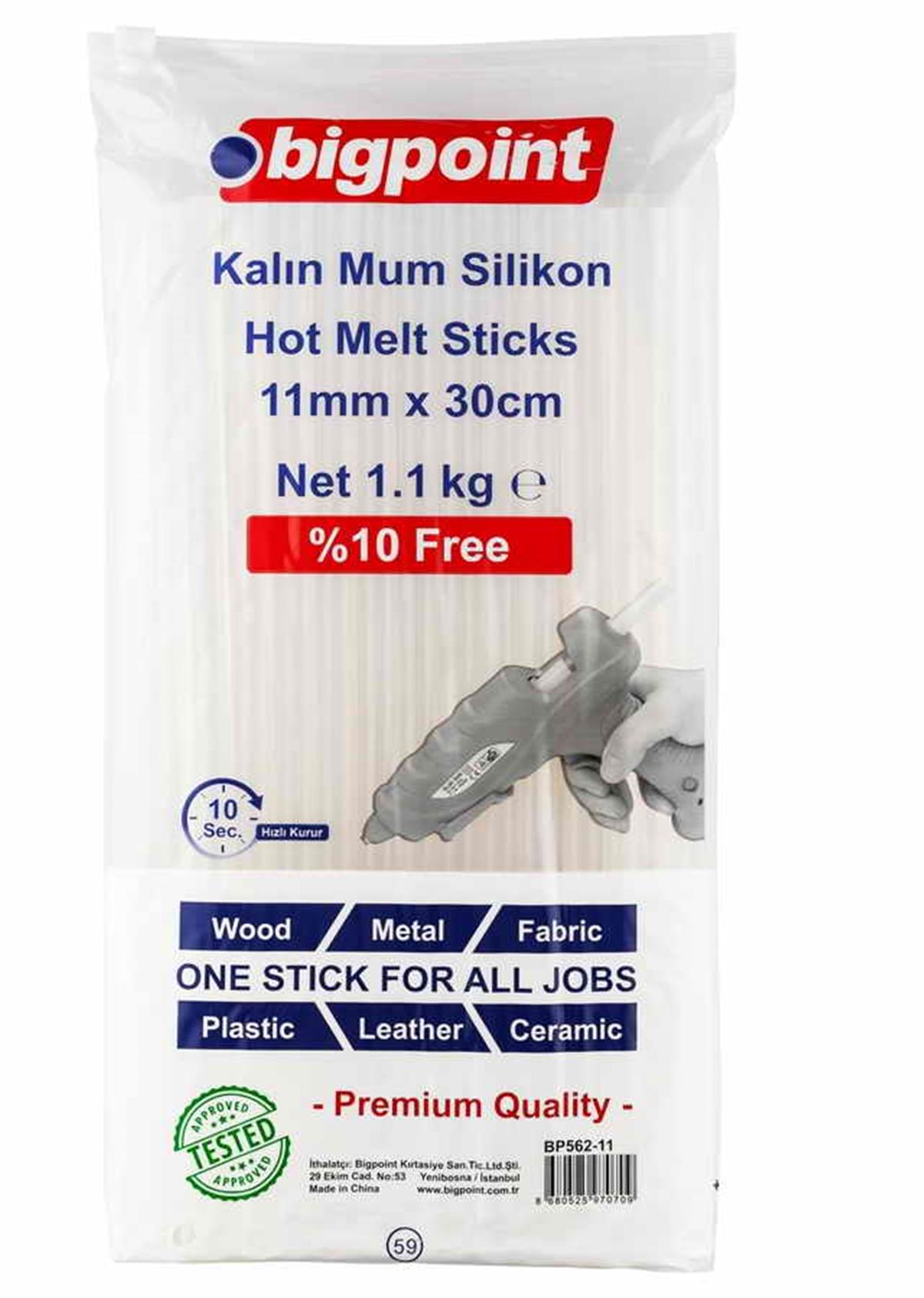 Bigpoint Bp562-11 Mum Çubuk Silikon Kalın 11mm x 30cm (1.1 Kilogram)