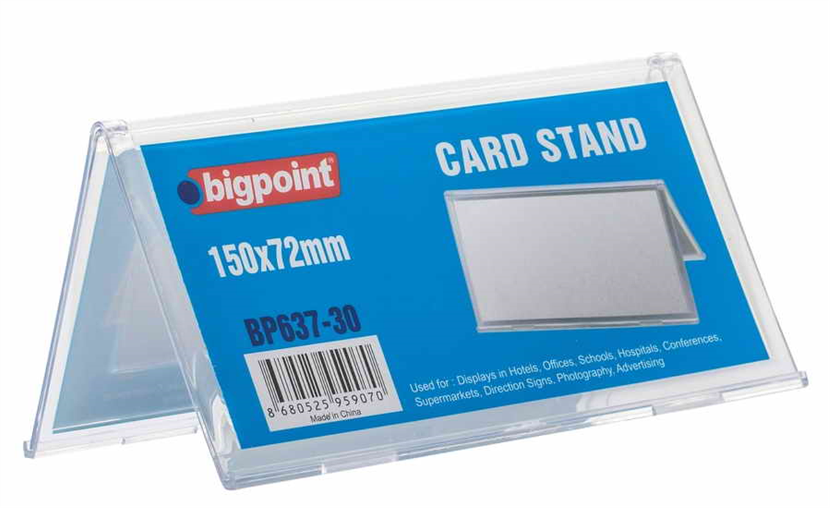 Bigpoint BP637-30 Kart Standı Çift Taraflı 150x72mm