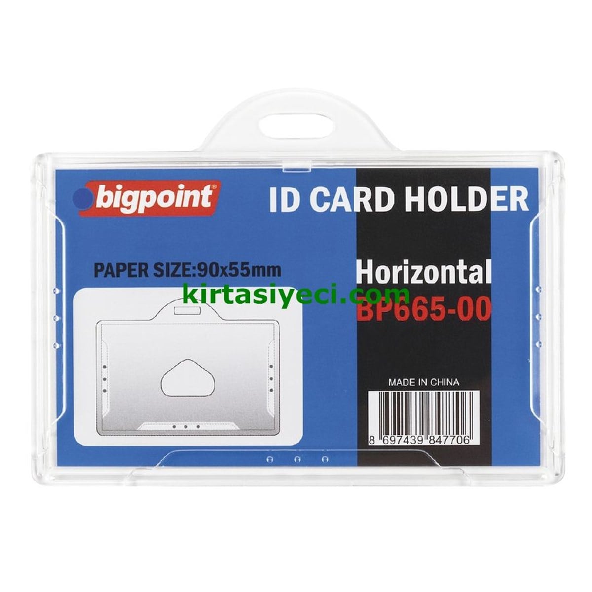Bigpoint Bp665 Kart Kabi Sert Yatay Seffaf 90X55Mm Adet