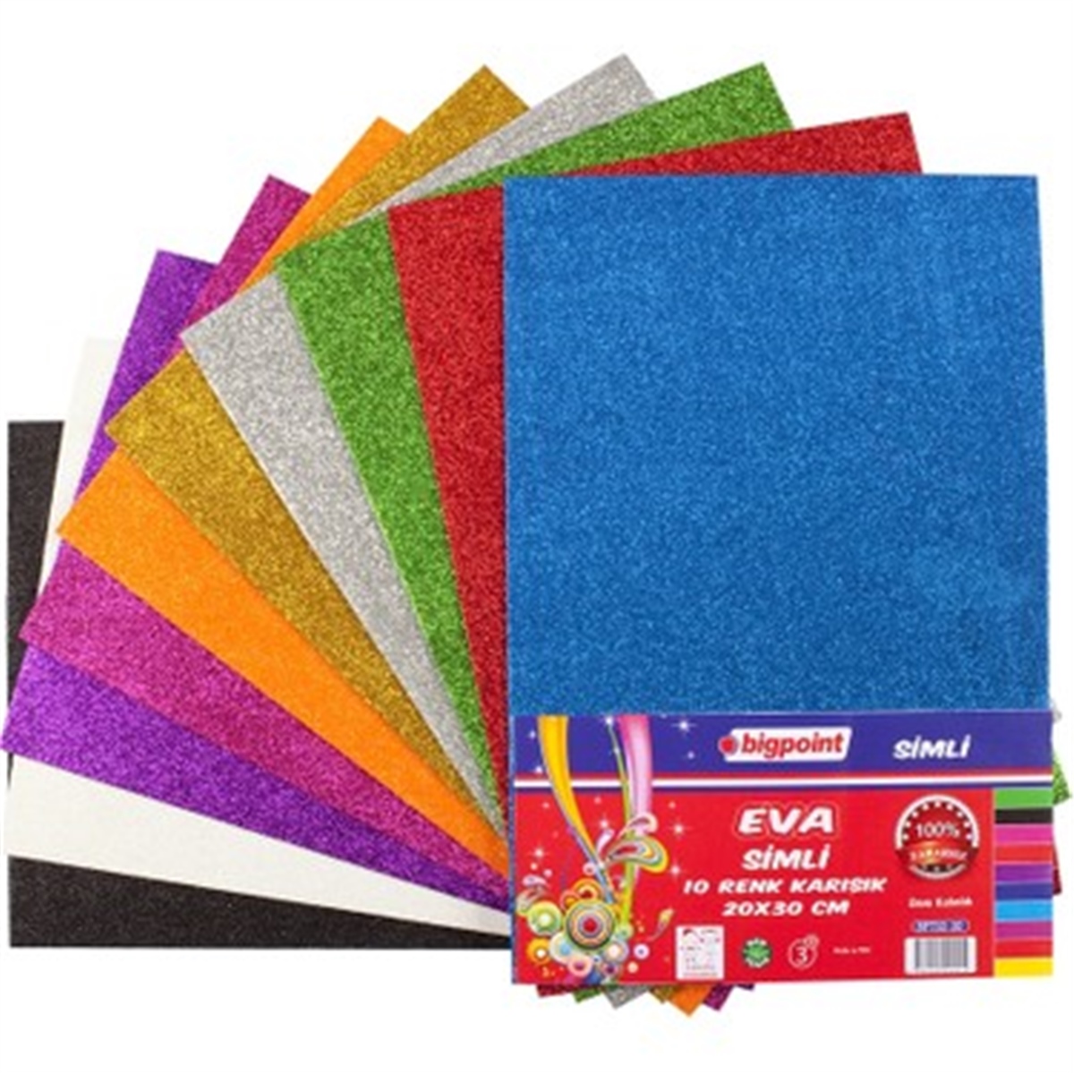 Bigpoint Bp732-20 Simli Eva 20x30cm Karışık 10 Renk