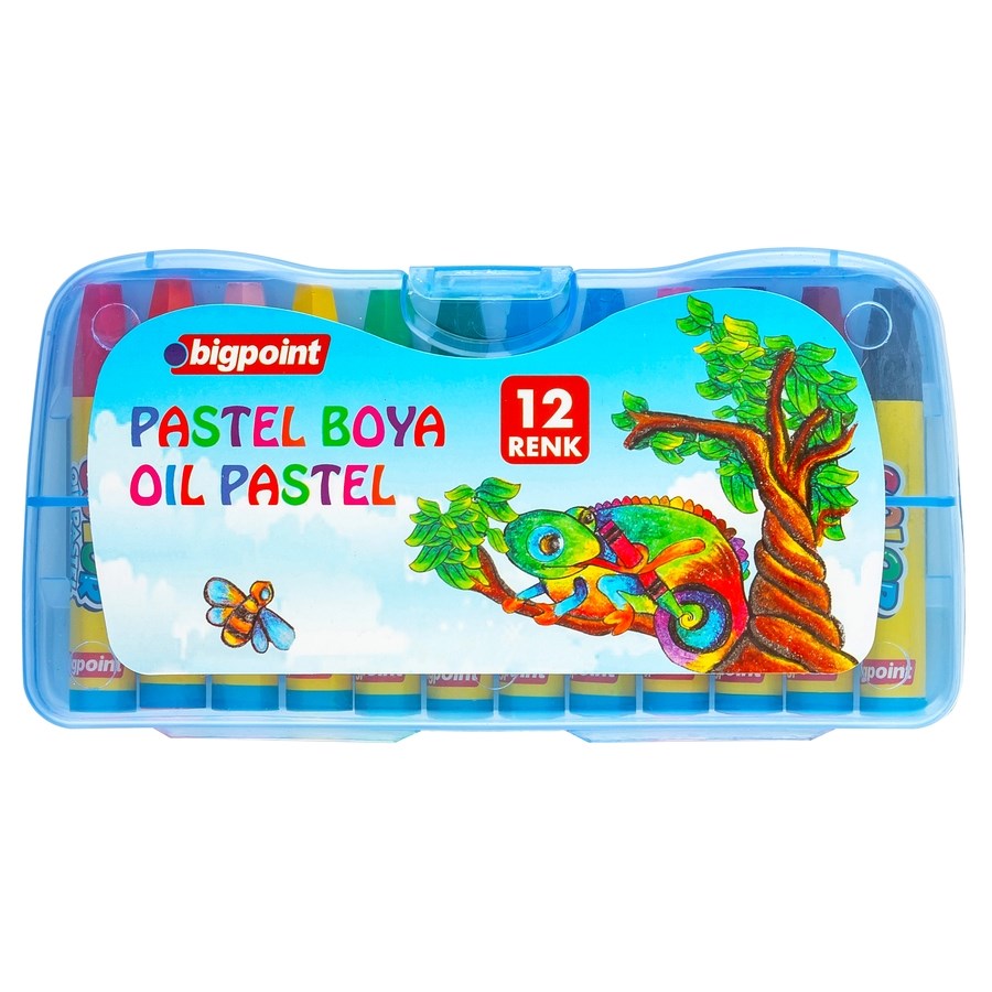 Bigpoint BP741-12M Pastel Boya Çantalı 12Li Mavi