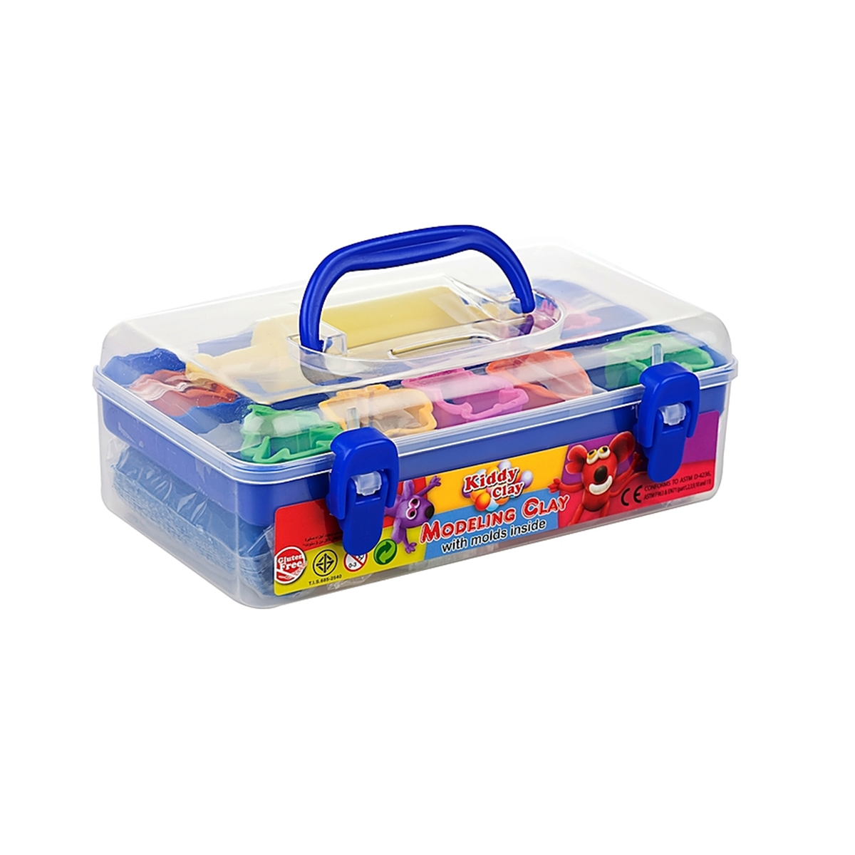 Bigpoint Kiddy Clay BPKPX550-7 7SMR Kurumayan Model Hamur 7 Renk 550 Gram + 7 Kalıp + 1 Merdane