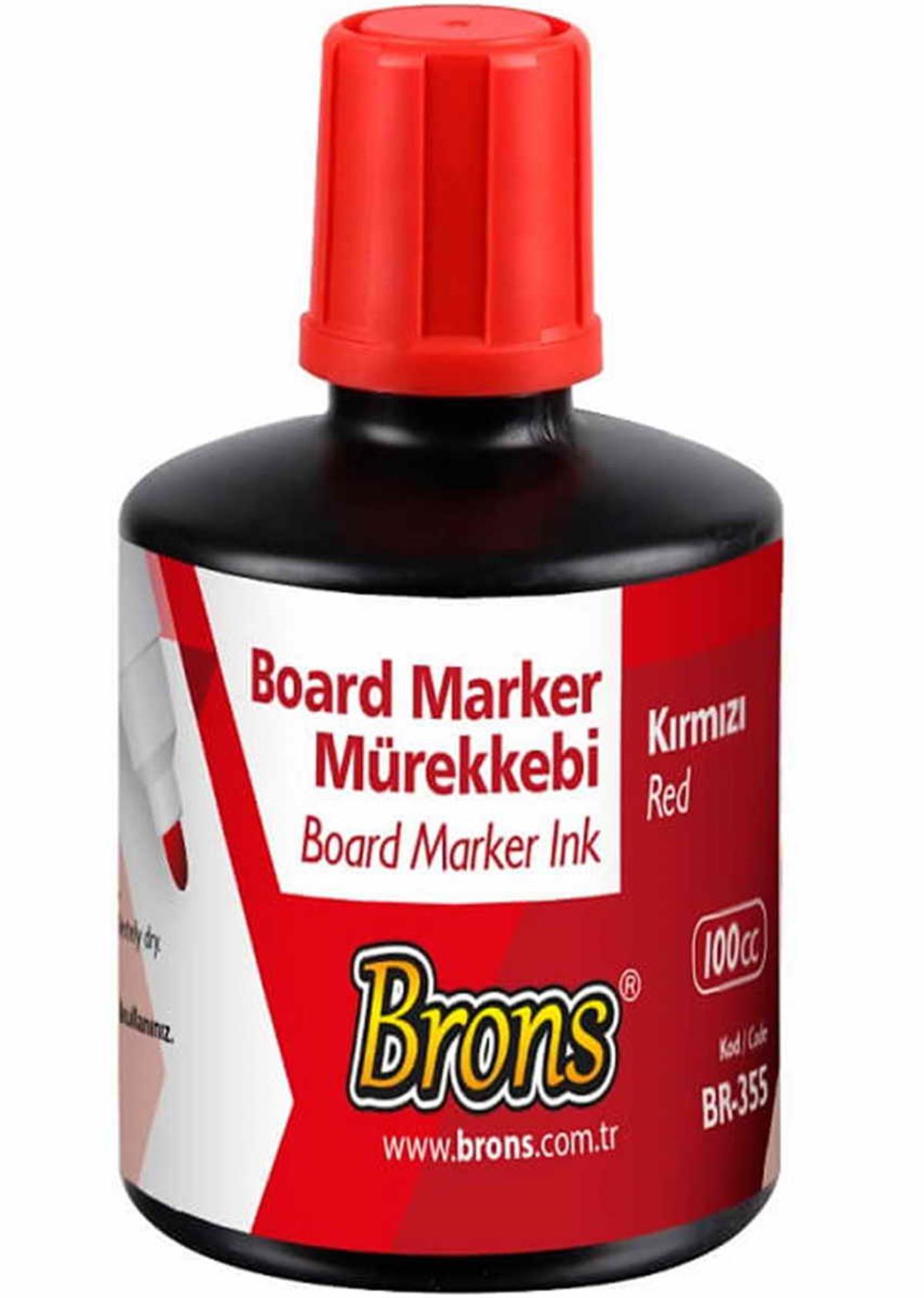 Brons Br-355 Tahta Kalem Mürekkebi 100 Cc Kırmızı