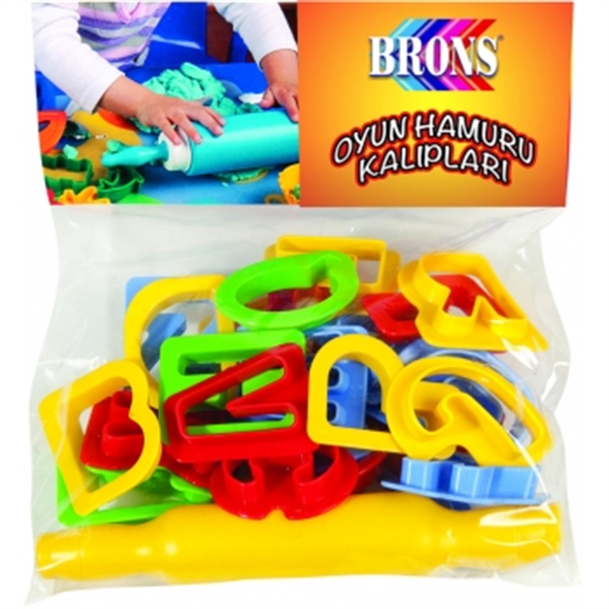 Brons Br-473 Oyun Hamuru Harf Kalip Seti