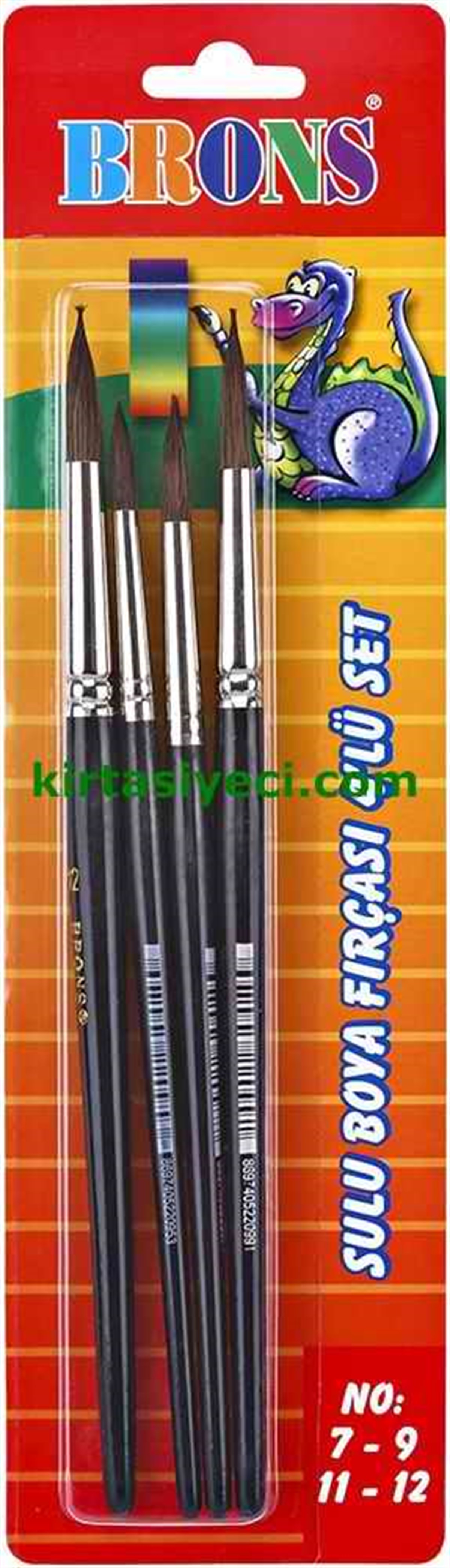 Brons Br-617 Suluboya Resim Firça Seti 4Lü (7-9-11-12)