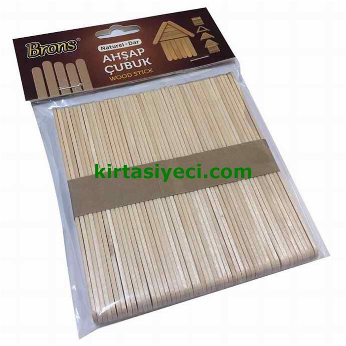 Brons Br-900 Ahsap Çubuk Naturel Dar 50Li Paket