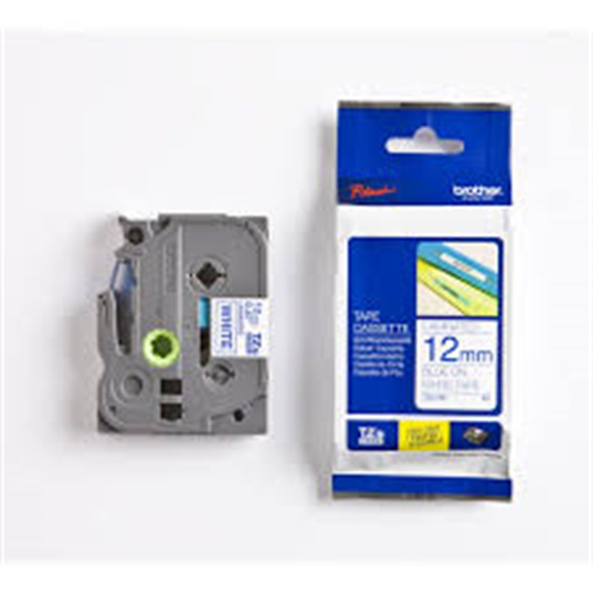 Brother Tze-233 Tz-Tape 12Mm Beyaz Üzerine Mavi