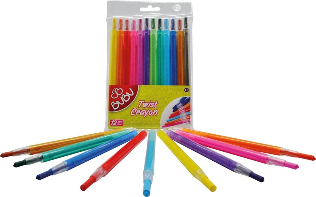 Bu-Bu 00044 Twish Crayon Mum Boya 12 Renk  