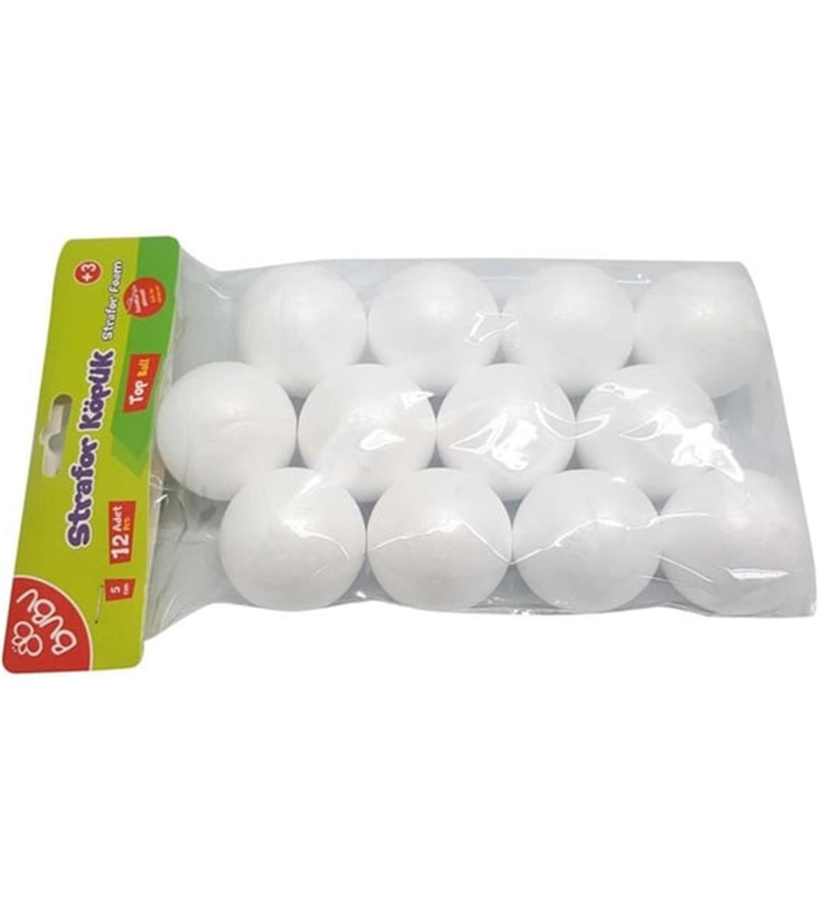 Bu-Bu Bubu-kp0003 Strafor Köpük Top 5 CM 12 Li