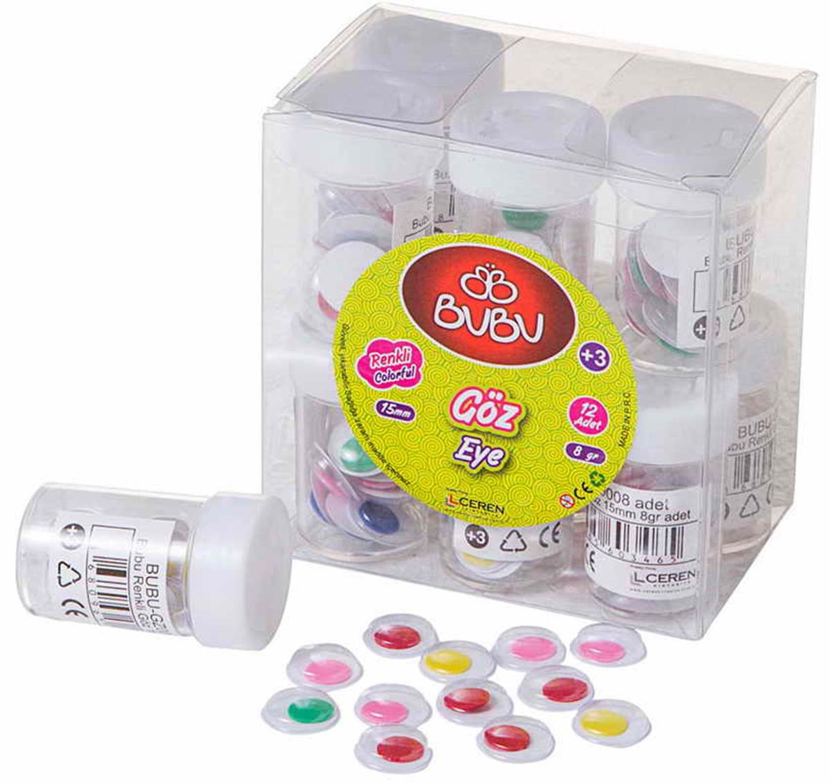 Bu-Bu Renkli Göz 15 MM 8 GR GZ0008