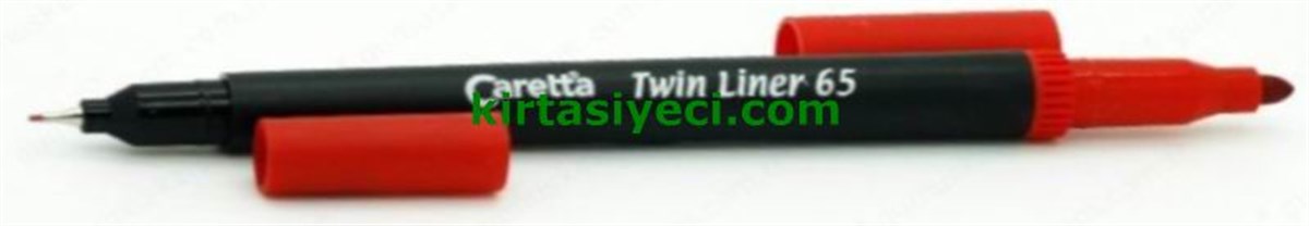 Caretta 65-02 Twinliner Kalem Kirmizi Ad.