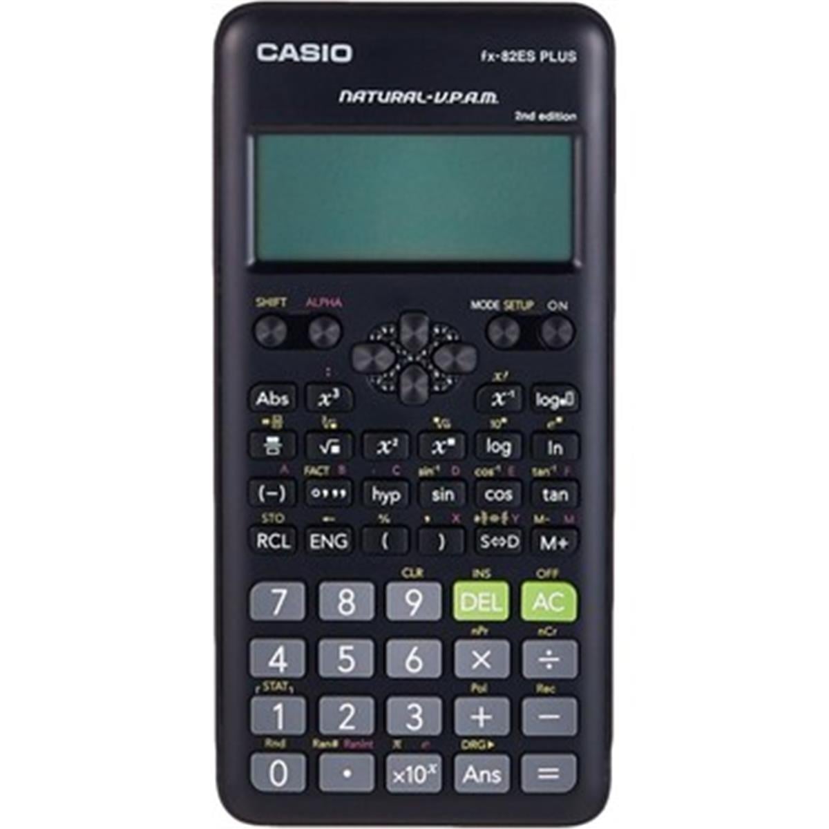 Casio FX-82ES Plus Siyah Bilimsel Fonksiyonlu Hesap Makinesi 2.Versiyon