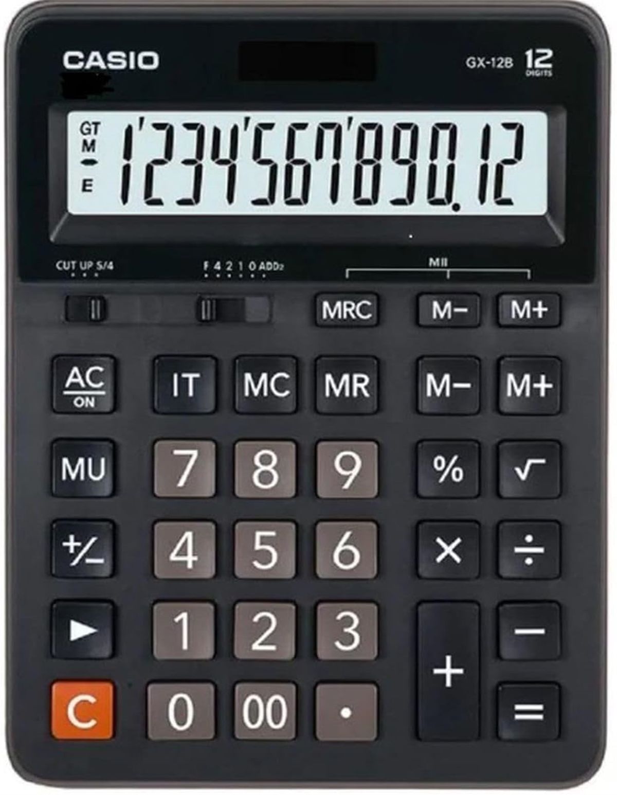 Casio Gx-12B-Bk-W-Dc(Cn) Hesap Makinesi