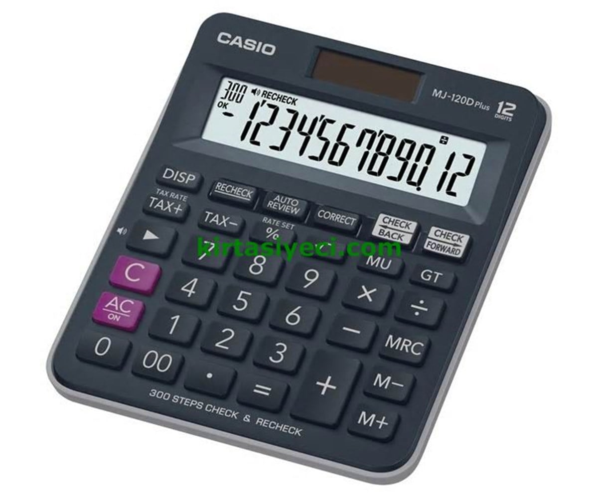 Casio Mj-120Dplus 12 Hane Islem Kontrollü Masa Üstü Hesap Makinesi