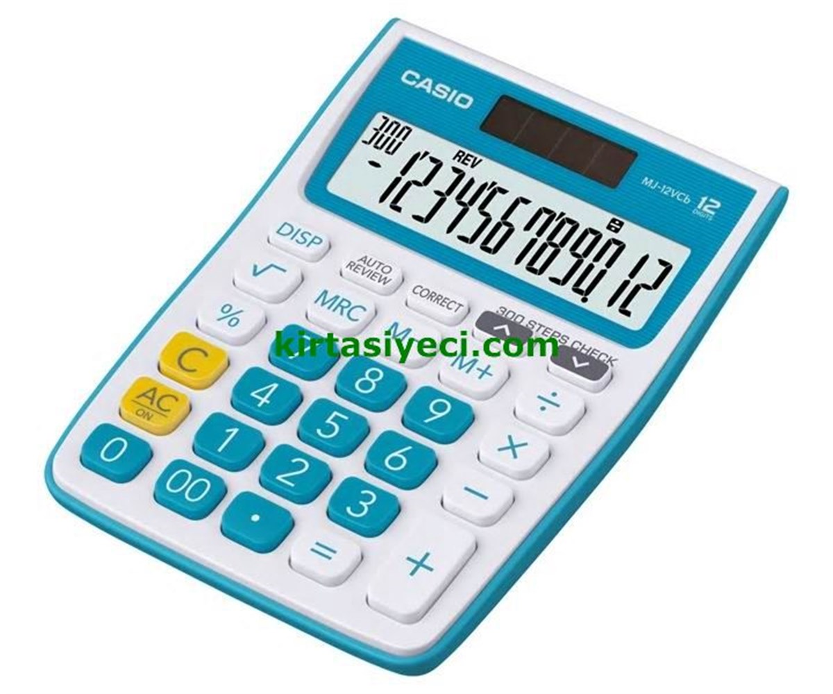 Casio Mj-12Vc-Bu 12 Hane Renkli Masa Üstü Renkli Hesap Makinesi