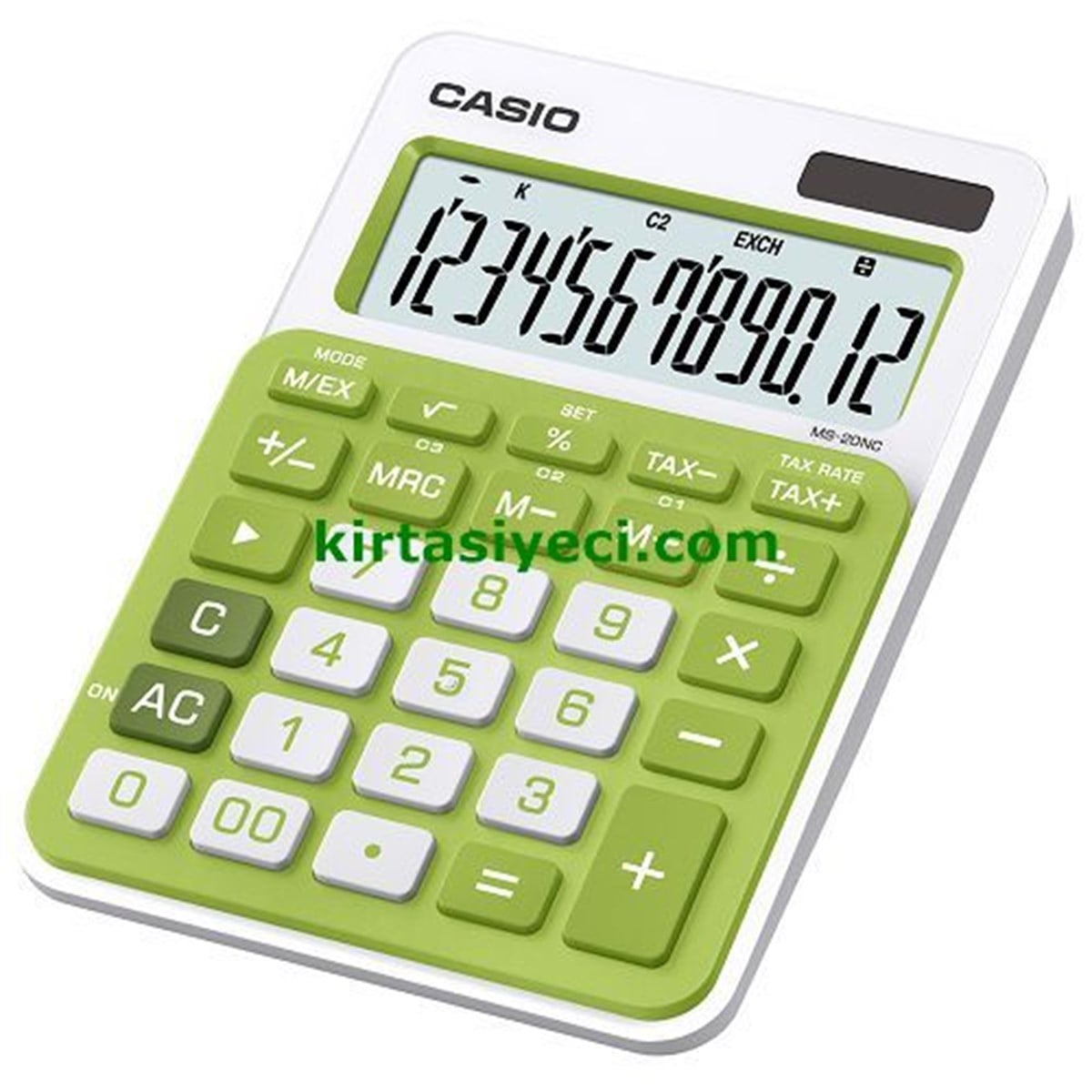 Casio Ms-20Nc-Gn Renkli Masa Tipi 12 Hane Hesap Makinesi