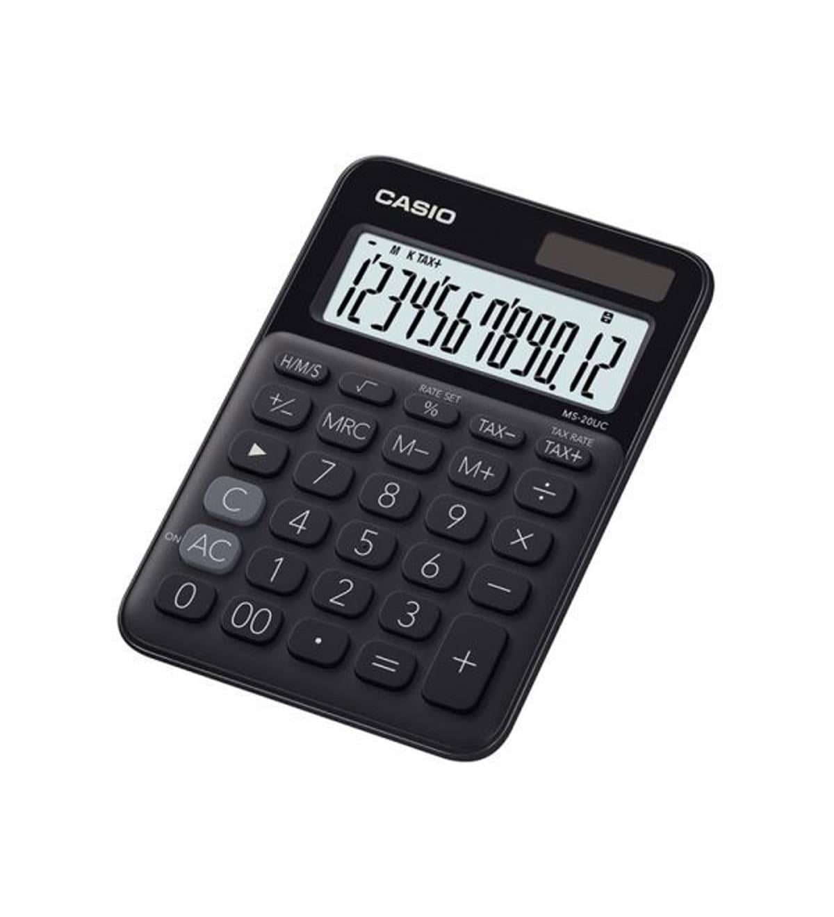 Casio Ms-20Uc-Bk Renkli Masa Tipi Hesap Makinesi 12 Hane