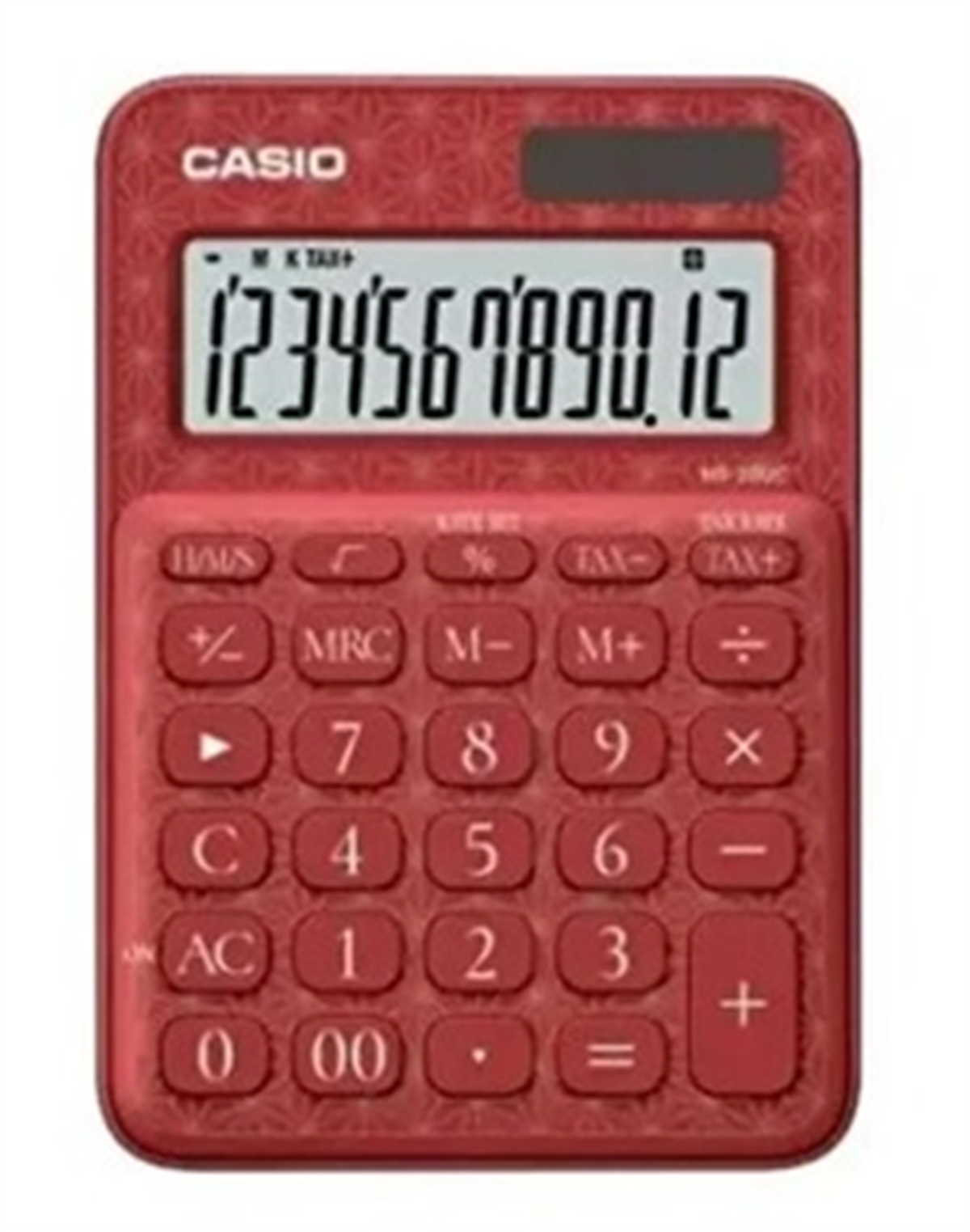 Casio MS-20UC-JRD 12 Hane Kırmızı Desenli Masa Üstü Hesap Makinesi