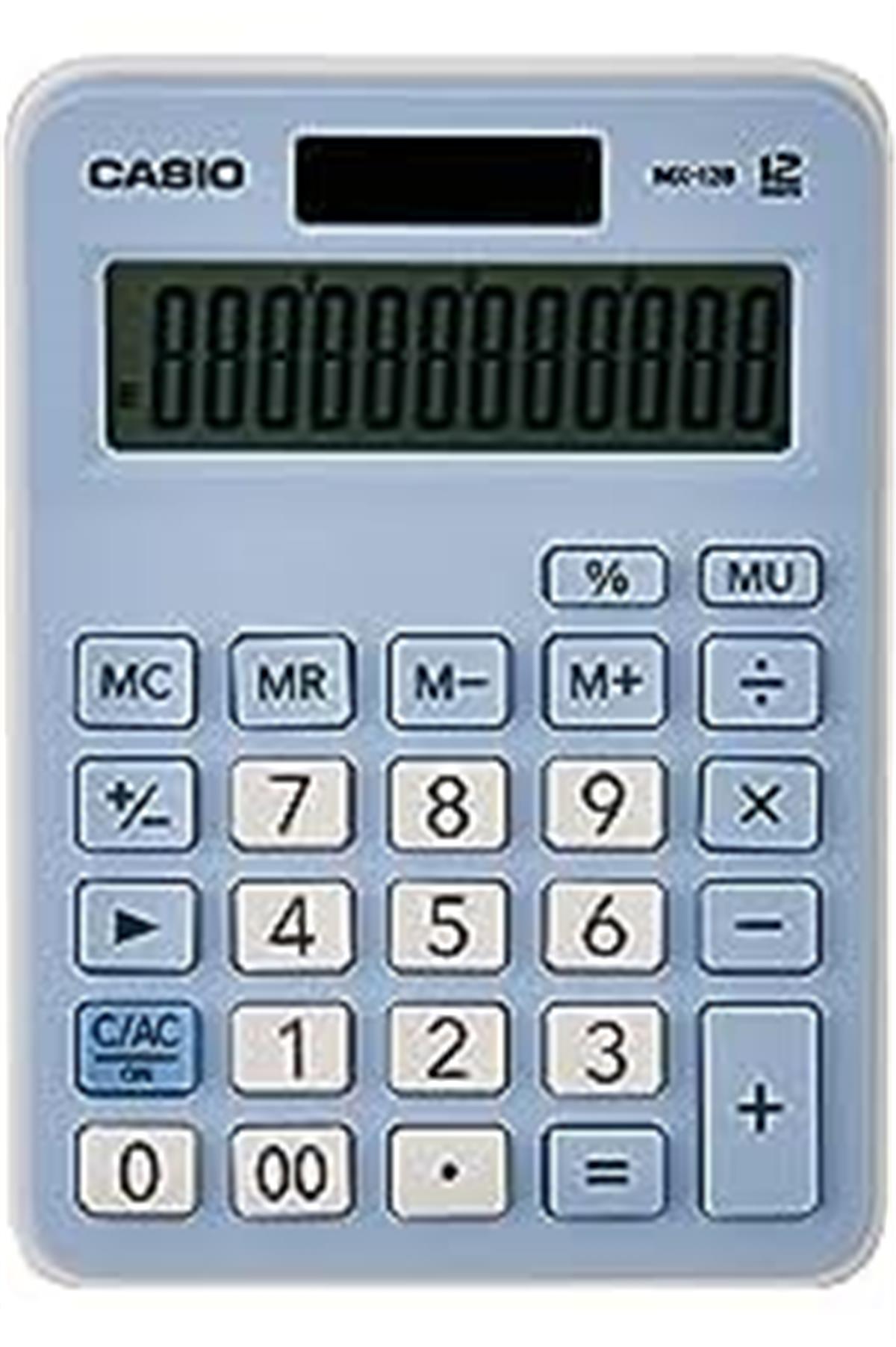 Casio Mx-12B-Lb Hesap Makinesi Masa Üstü 12 Hane Mavi