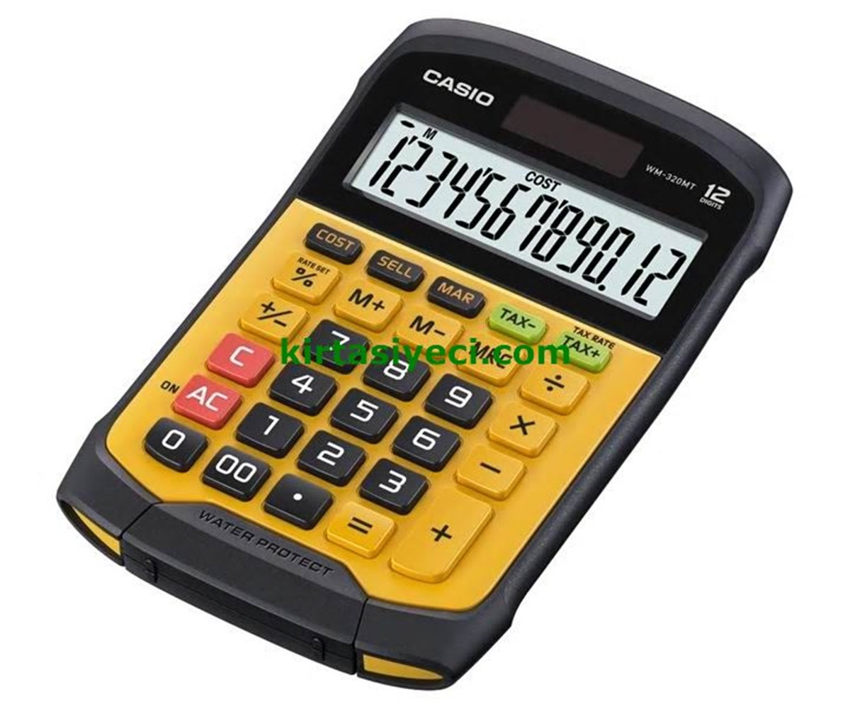 Casio Wm-320Mt-S-Dc(Cn) 12 Hane Su Ve Toza Dayanikli Masa Üstü Hesap Makinesi