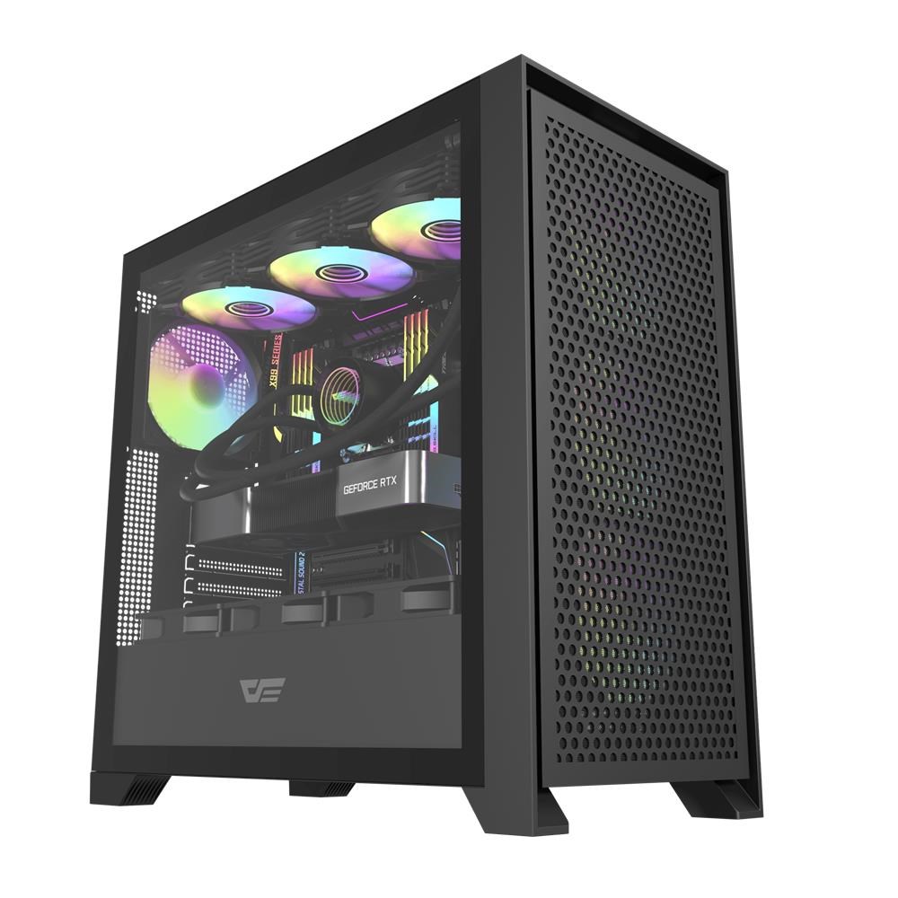 darkFlash DRX90 MESH 650W 80+ Power Supply 4-12cm ARGB  Fan Siyah Kasa