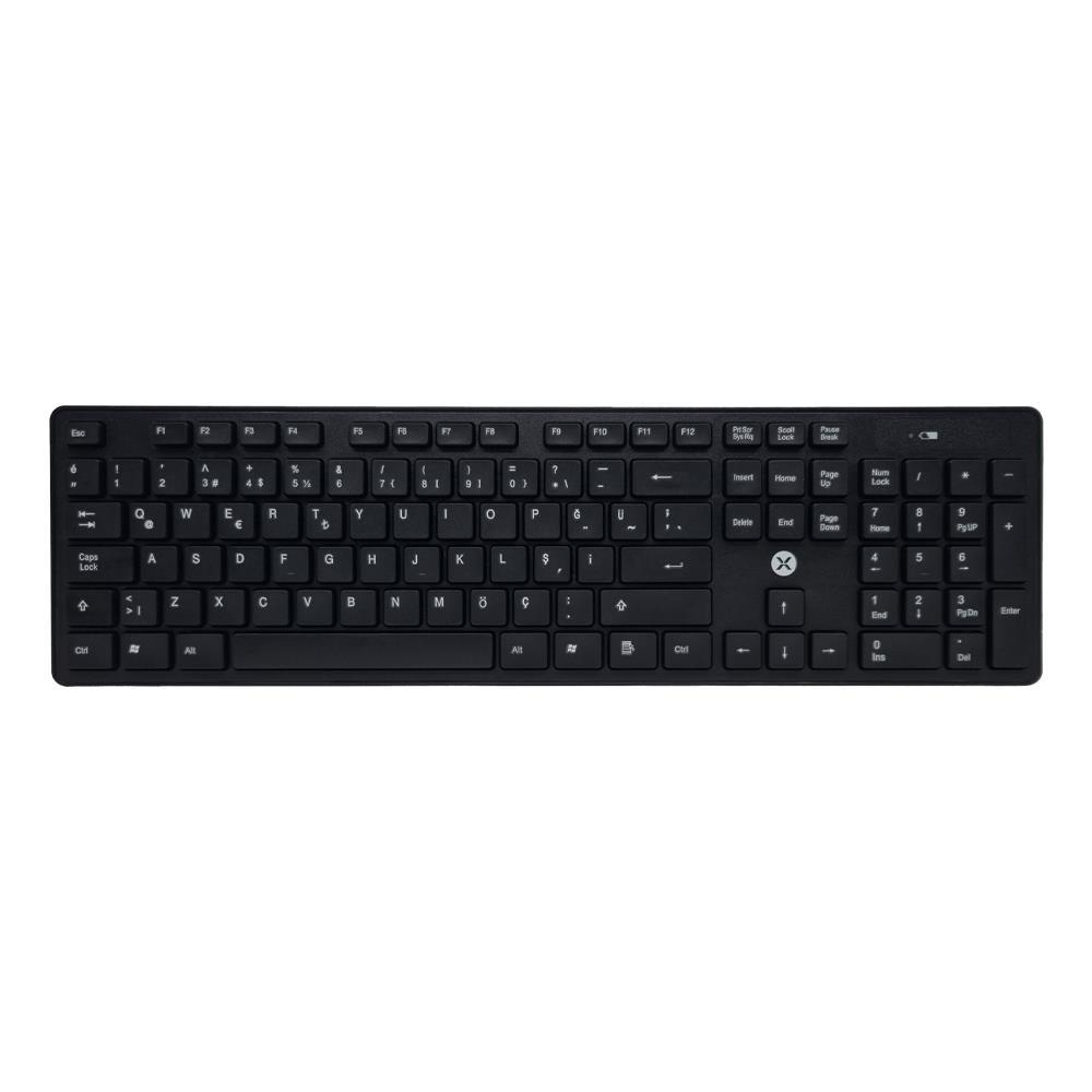 Dexim DKA005 Siyah KW-103 Kablosuz Q Klavye Caps Lock 2.4 Ghz (1 Adet AA Pil)