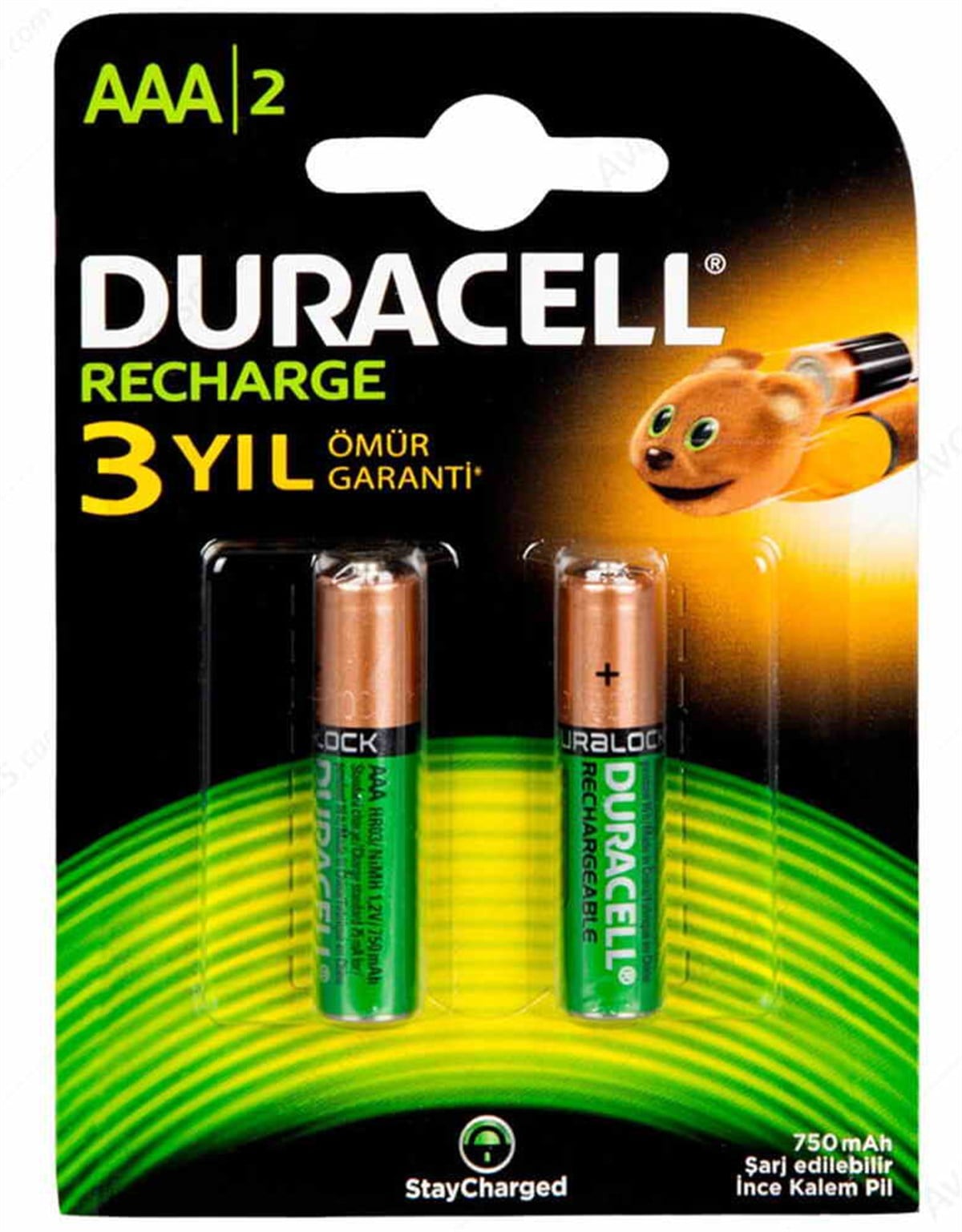 Duracell A0984 Rechargeable Pil Aaa 2Li 750 