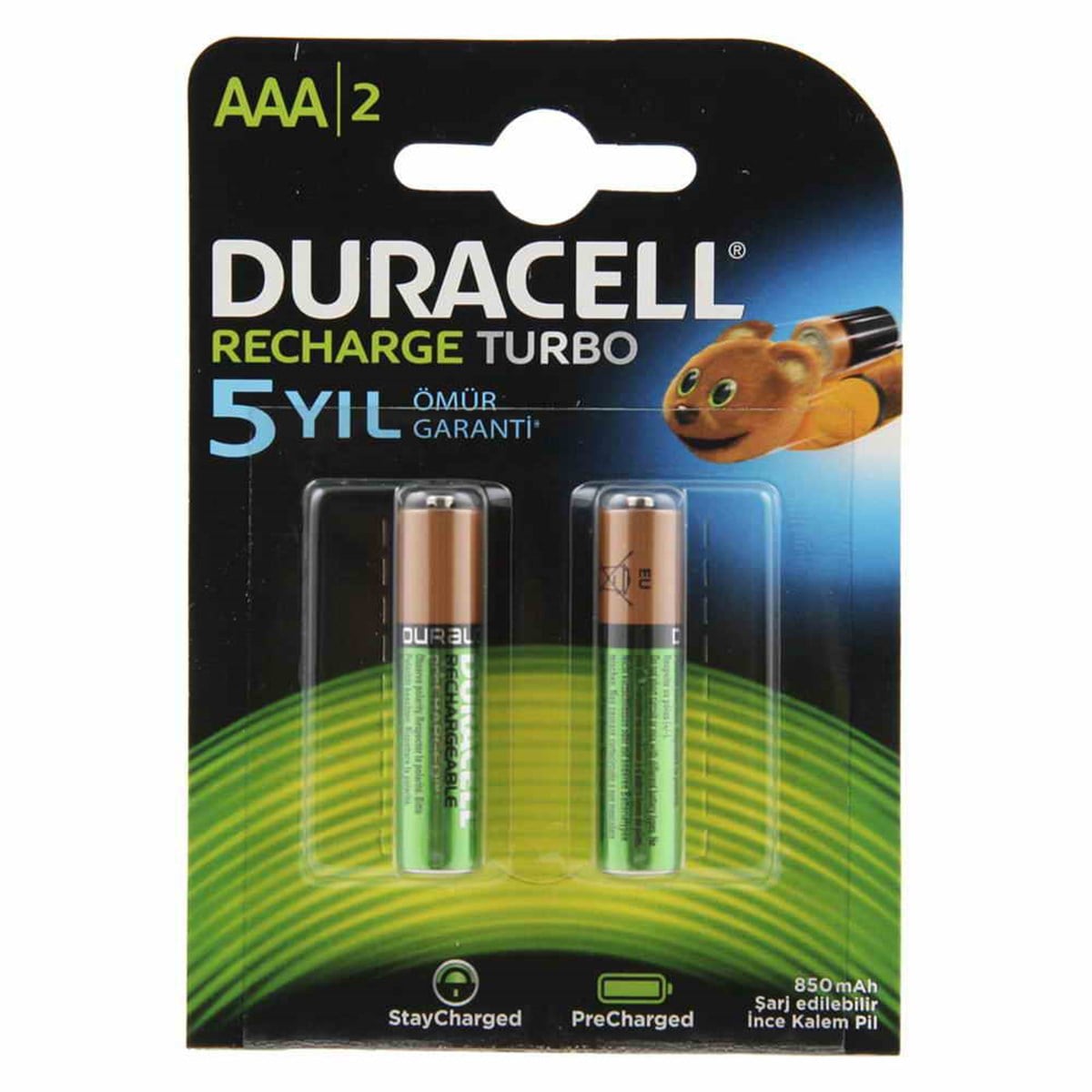 Duracell Dur039 Sarjli Ince Pil Aaa 2Li 900 Mah 10*20  