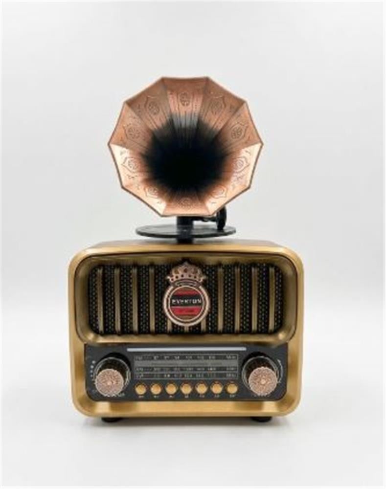 Everton RT-606 Gramofonlu, Şarjlı,  Nostaljik Radyo( Bluetooth-USB-SD-FM)