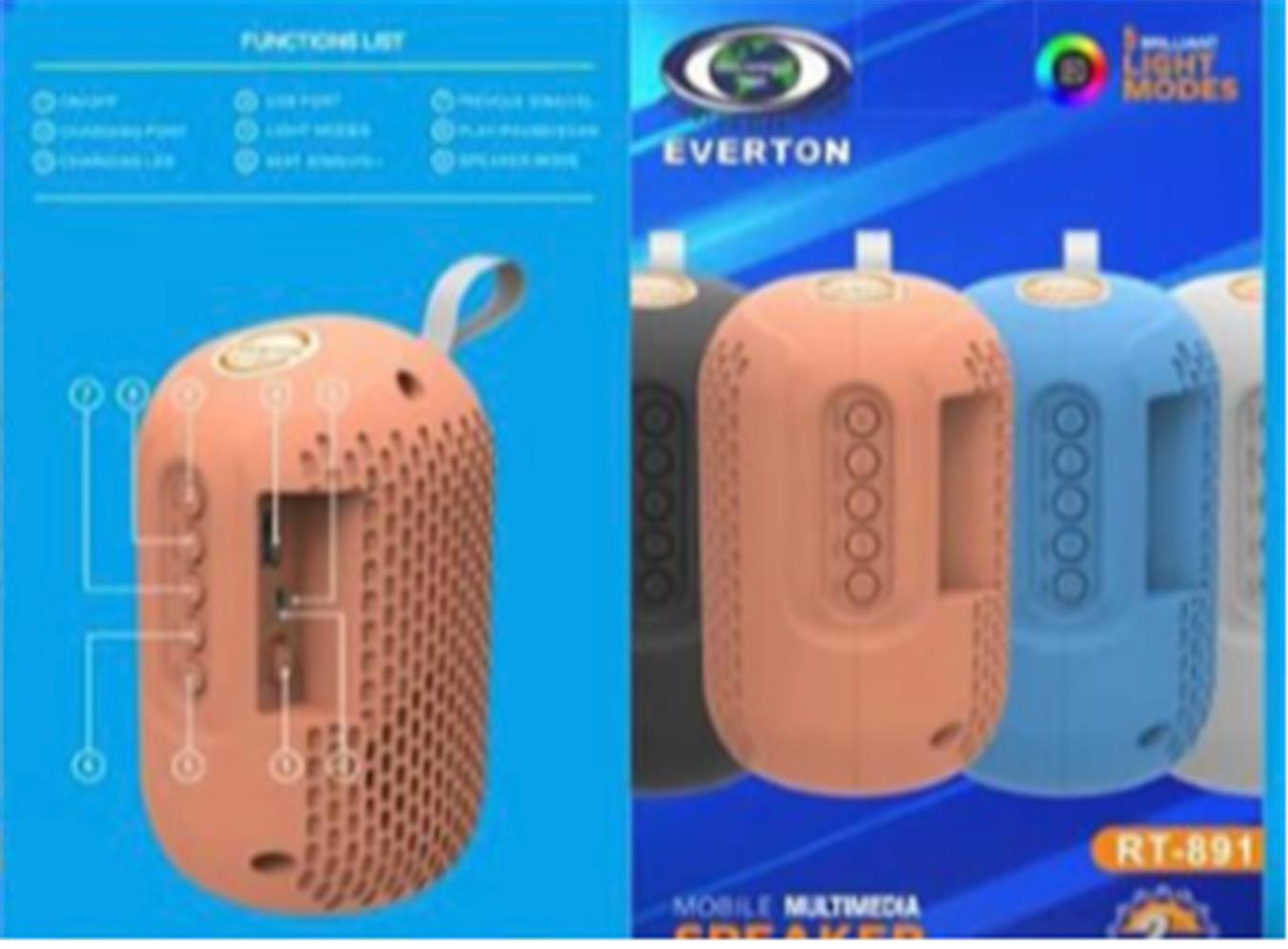 Everton Rt-891  Bluetooth Usb-Tf-Aux Ses Bombası