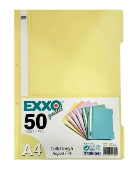 Exxo Dos-Ttrp105 Pp Pastel Telli Dosya A4/800 Vanilya 50Li Paket