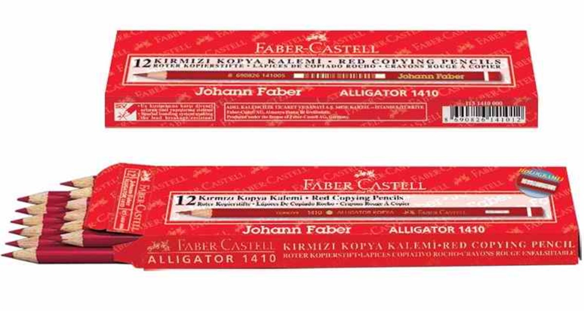 Faber Castell 1131410000 1410 Kopya Kalemi Kirmizi 12 Li Paket    
