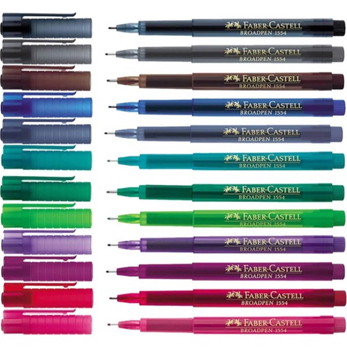 Faber Castell 1554 0.8Mm Broadpen Keçe Uçlu Kalem Turuncu Adet