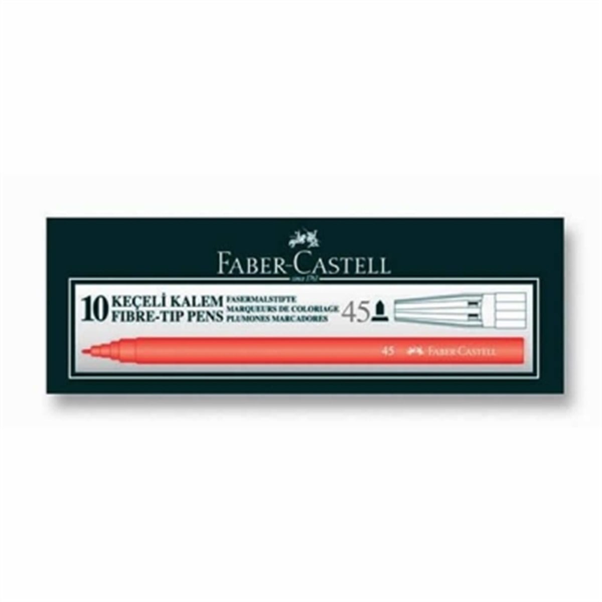 Faber Castell 5061155003 Keçeli Kalem Kirmizi 10 Lu Paket 