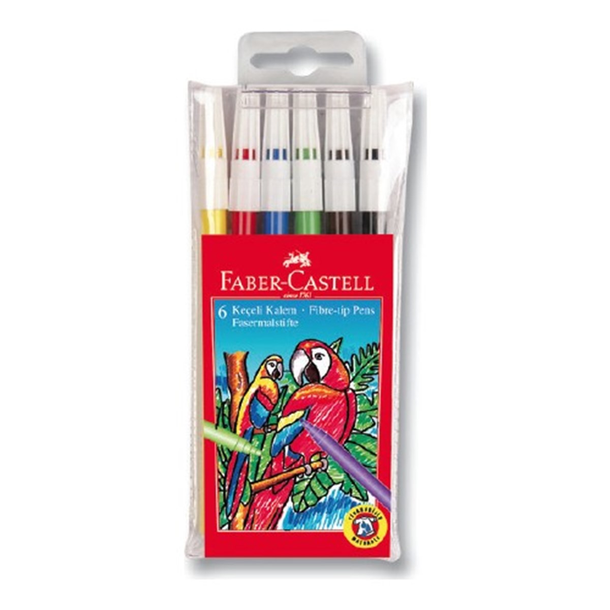 Faber Castell 5067155106 Keçeli Kalem 6Li Paket Yikanabilir