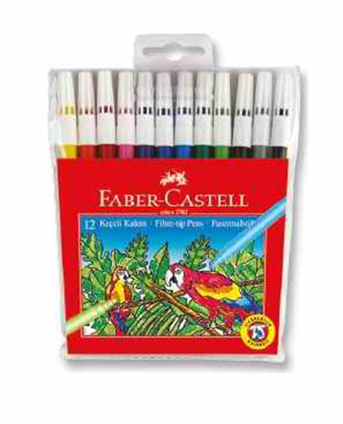 Faber Castell 5067155130 Keçeli Kalem Karisik 12Li Paket Yikanabilir