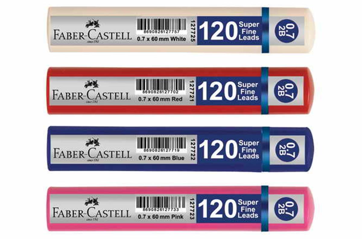 Faber Castell 5090127725 Grip Min 0.7 2B 60Mm 120 Li Beyaz Tüp