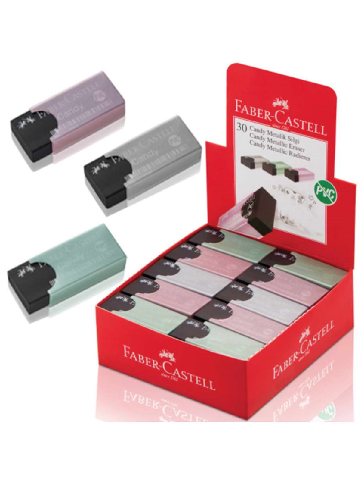 Faber Castell 5131784001 Candy Metalik Silgi Pvc Adet