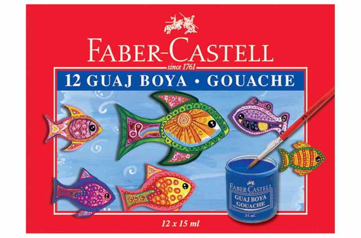 Faber Castell 5170160401 Guaj Boya 12 Renk 15Ml Sise