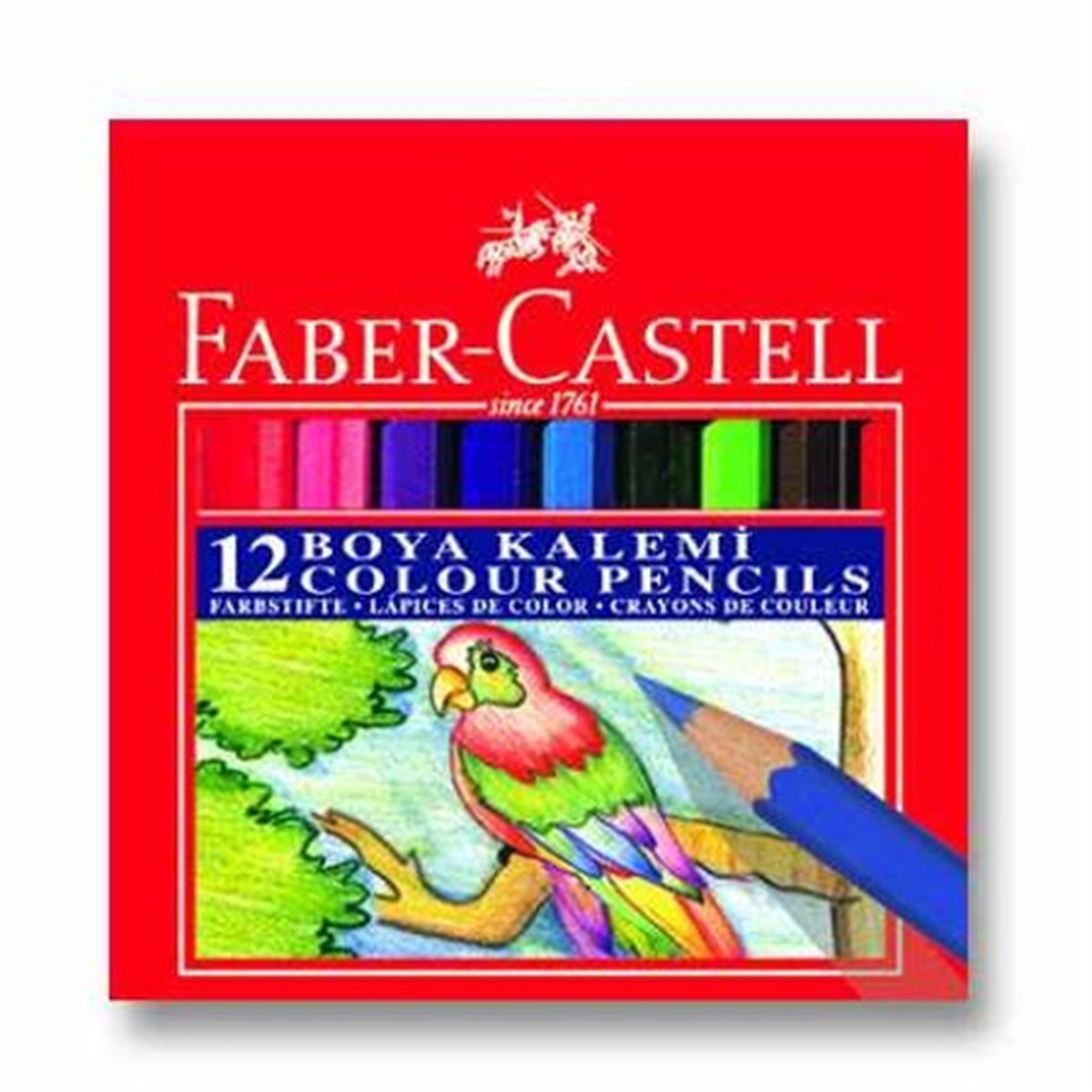 Faber Castell 5171116412 Karton Kutu Boya Kalemi 12 Renk Yarim Boy 