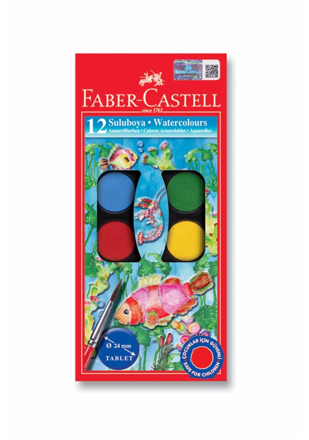 Faber Castell 5292125011 Redline Sulu Boya Küçük 12 Renk