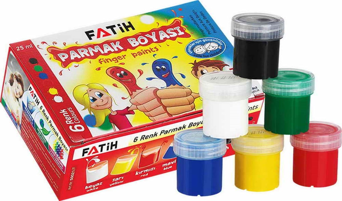 Fatih 50021 Parmak Boyasi 6 Renk 25Ml 
