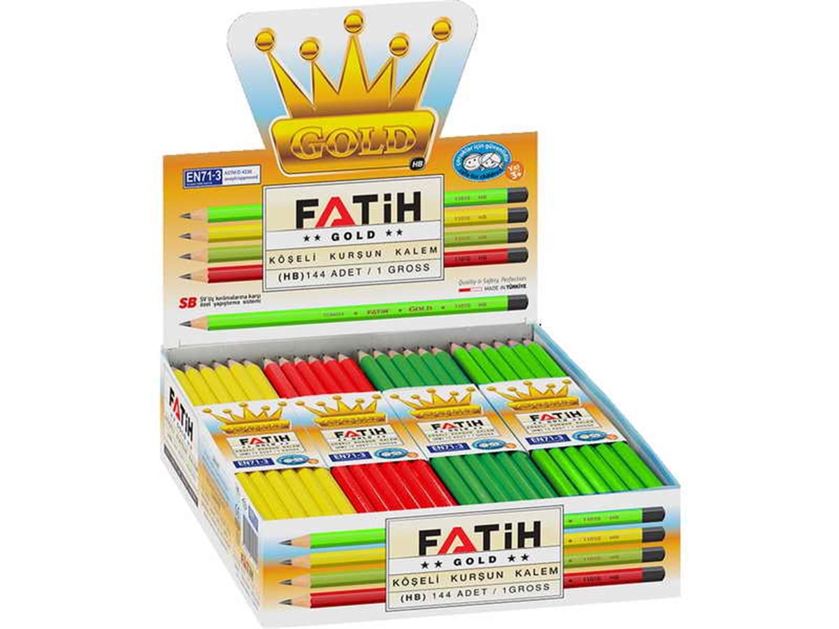Fatih Fa11010 Mercanli Gold Kursun Kalem 12Li Paket 