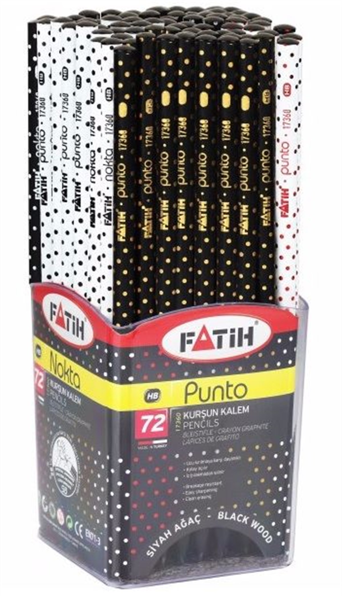 Fatih Fa17360Sk Punto Siyah Lata Kursun Kalem Adet