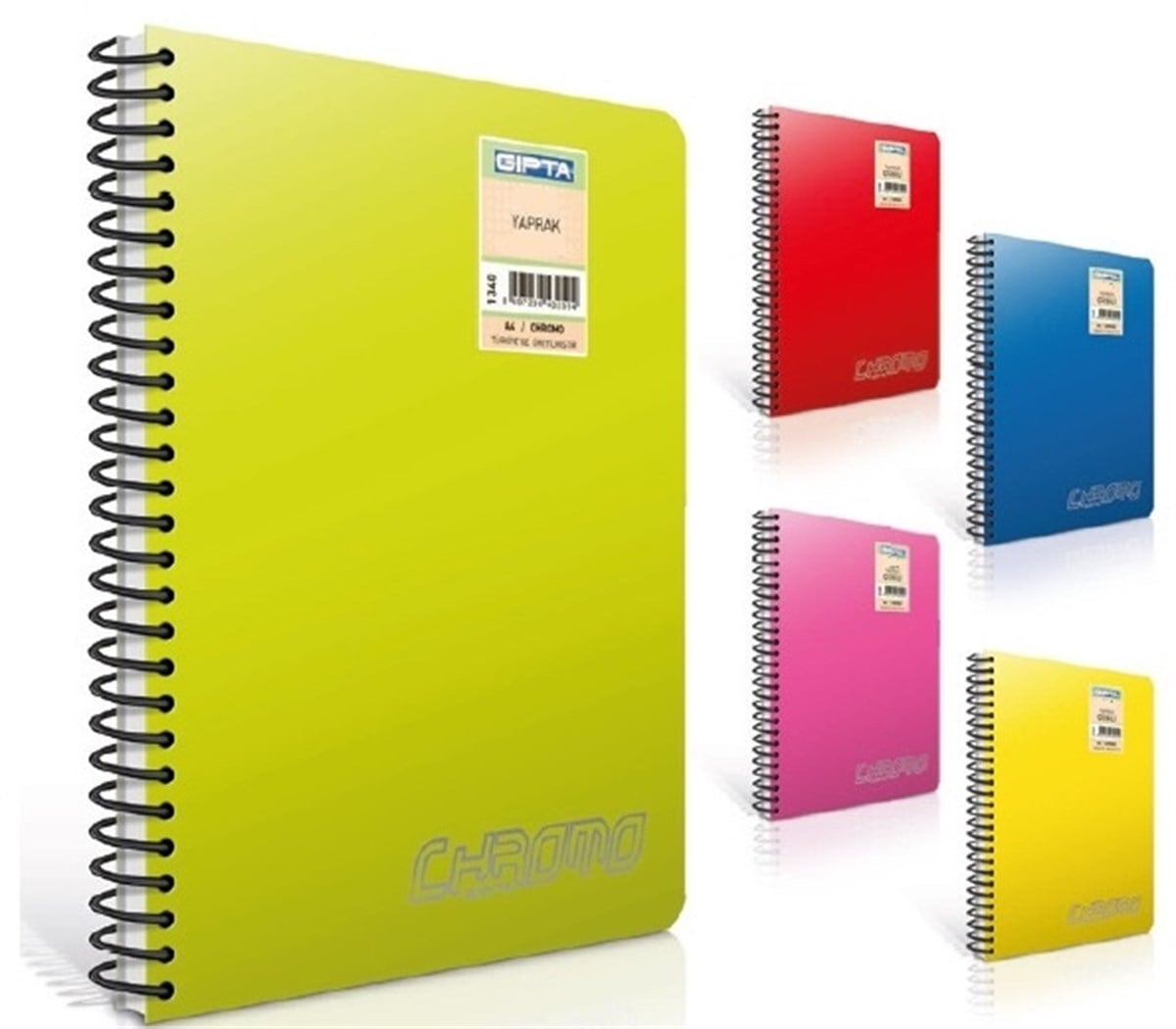 Gipta 1344 Chromo Spiralli Pp Kapak Defter A4 Kareli 160 Yaprak 