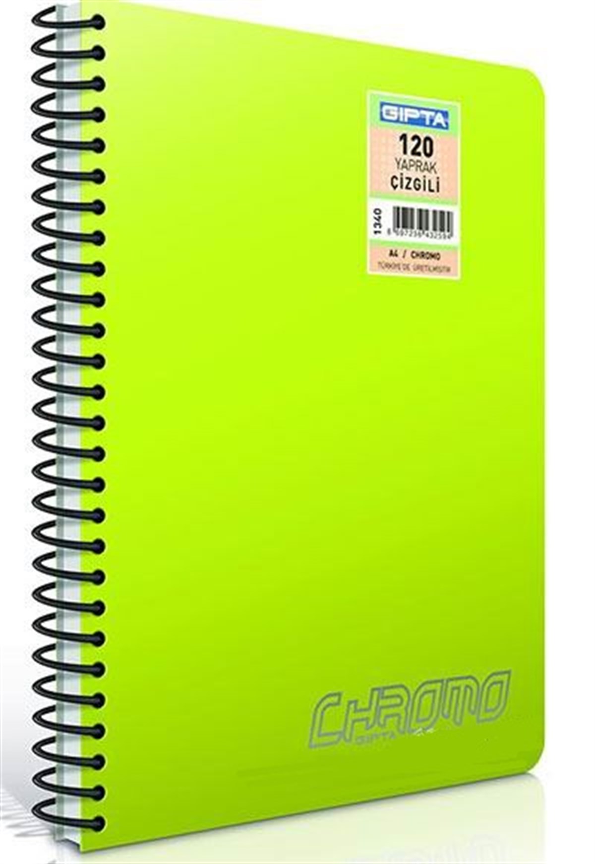 Gipta 3-1341000 Chromo Spiralli Pp Kapak Defter A4 Kareli 120 Yaprak 